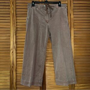 J Jill Extrasoft Light Carob, Brown Tie-Waist Cropped‎ Chinos Size 10P Petite